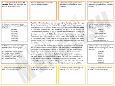 A Christmas Carol - Ghost of Christmas Present Part Three teaching ...