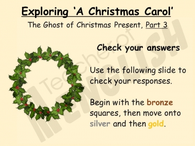 A Christmas Carol - Ghost of Christmas Present Part Three teaching ...
