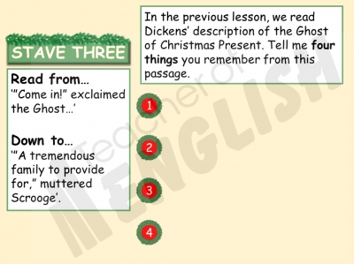 A Christmas Carol - Ghost of Christmas Present Part Three teaching ...