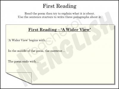 A Wider View teaching resources lesson