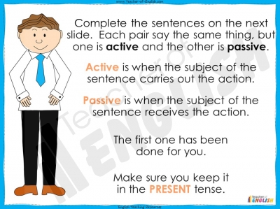 Active and Passive Voice - Year 5 and 6 teaching resources lessons