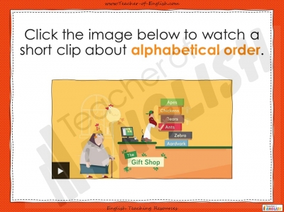 Alphabetical Order - Year 2 teaching resources lessons