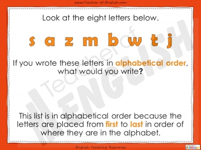Alphabetical Order - Year 2 teaching resources lessons