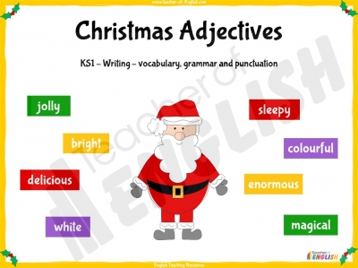 Christmas Adjectives - KS1 teaching resources lesson