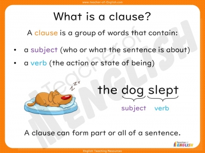 Clauses - Years 3 and 4 teaching resources lesson