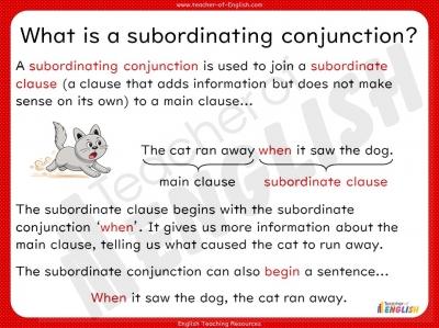 Conjunctions - Years 3 and 4 teaching resources lesson