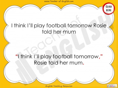 Direct Speech - Year 3 and 4 teaching resources lesson