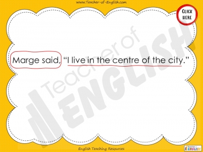 Direct Speech - Year 3 and 4 teaching resources lesson