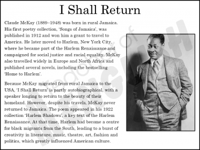 I Shall Return teaching resources lessons