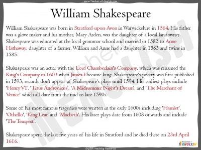 Macbeth - Shakespeare and Elizabethan Theatre teaching resources lesson