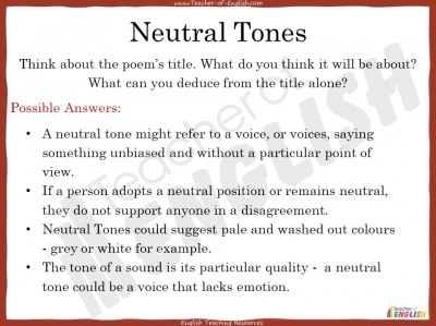 Neutral Tones - Edexcel teaching resources unit of work