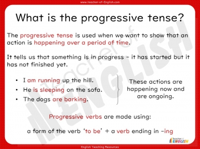 Progressive Present, Past and Future Tense - Years 3 and 4 teaching ...