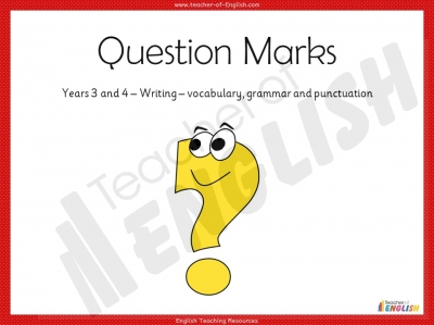 Question Marks - Years 3 and 4 teaching resources lesson