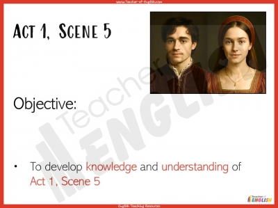 Romeo and Juliet - Act 1, Scene 5 teaching resources lesson