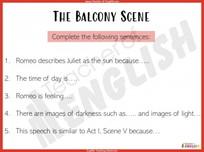 Romeo and Juliet - Act 2 teaching resources lessons