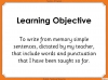 Sentence Dictation 1 - Year 1 teaching resources lessons