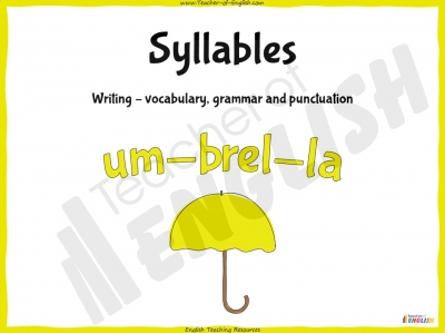 Syllables Teaching Resources