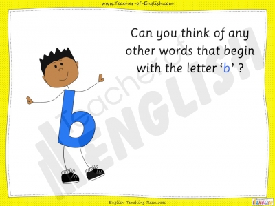 The Letter 'b' - EYFS teaching resources lessons